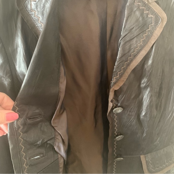 Gerry Weber size 6 Leather Jacket - Picture 6 of 11